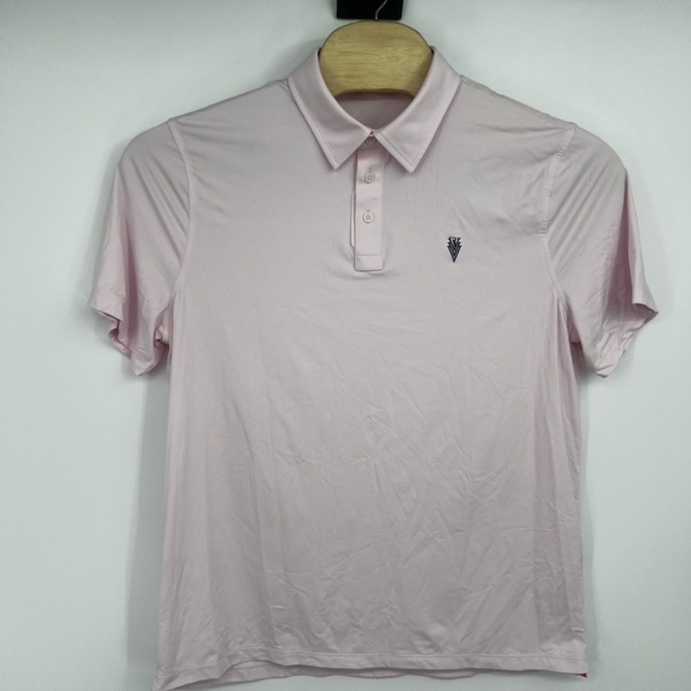 G/FORE Men's XL Performance Golf Light Pink Short Sleeve Embroidered Polo Shirt